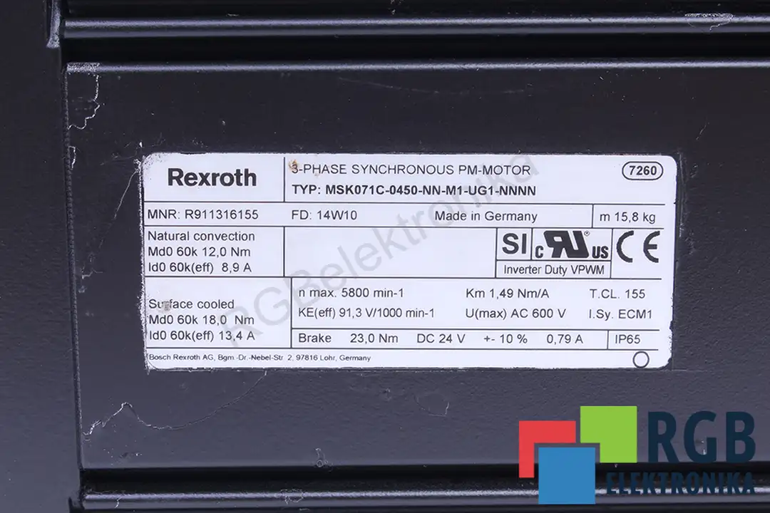 MSK071C-0450-NN-M1-UG1-NNNN BOSCH REXROTH