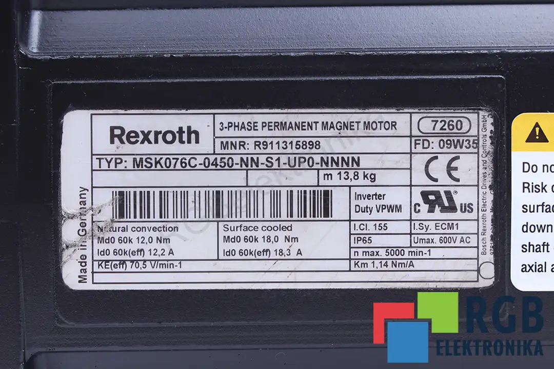 MSK076C-0450-NN-S1-UP0-NNNN BOSCH REXROTH