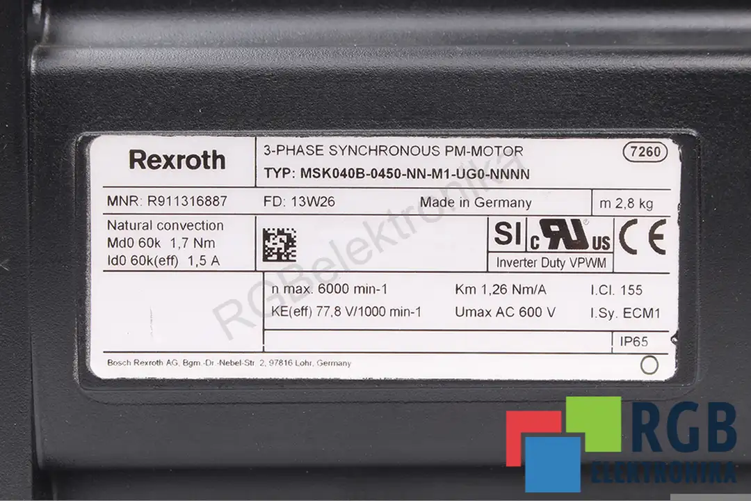 MSK040B-0450-NN-M1-UG0-NNNN BOSCH REXROTH