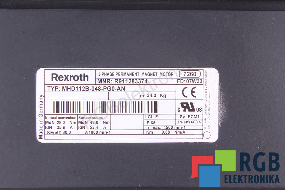 MKD112B-048-KG0-AN BOSCH REXROTH