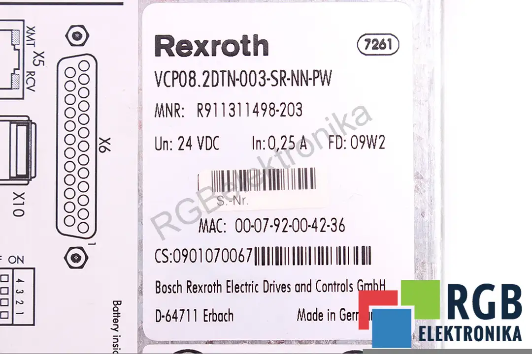 VCP08.2DTN-003-SR-NN-PW BOSCH REXROTH