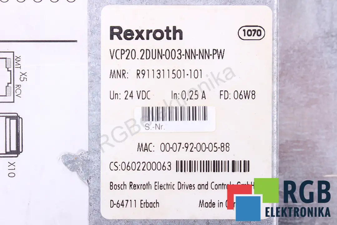 VCP20.2DUN-003-NN-NN-PW BOSCH REXROTH