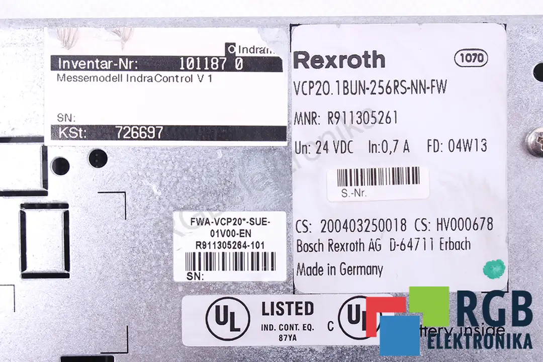 VCP20.1BUN-256RS-NN-FW BOSCH REXROTH