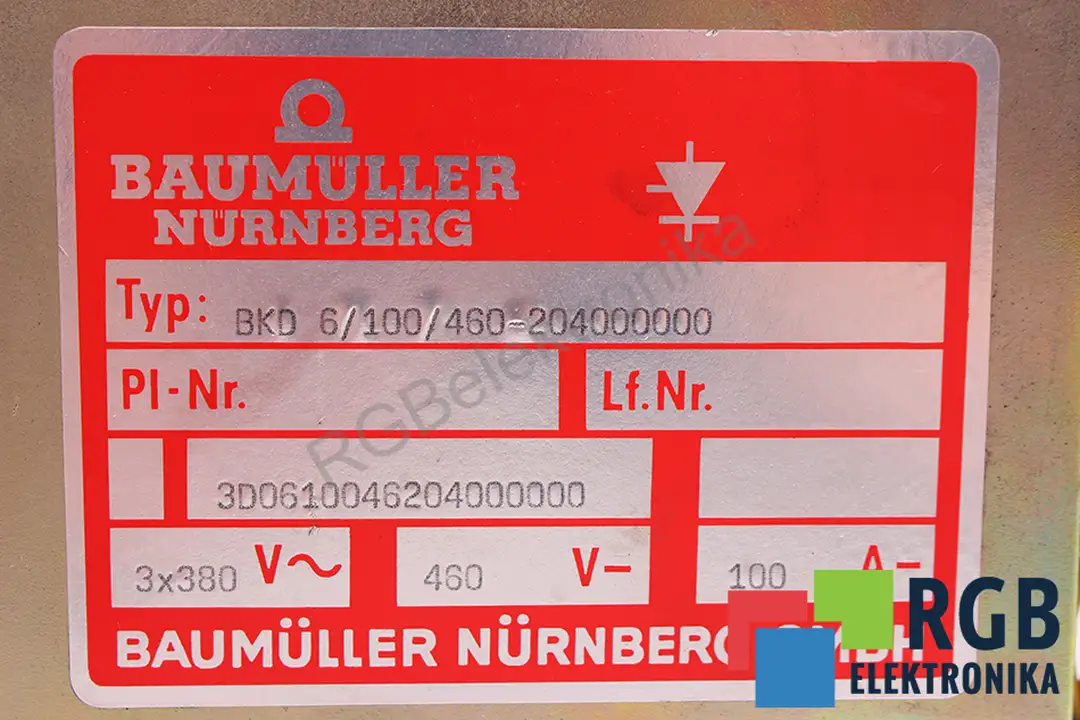 BKD6/100/460-204000000 BAUMULLER