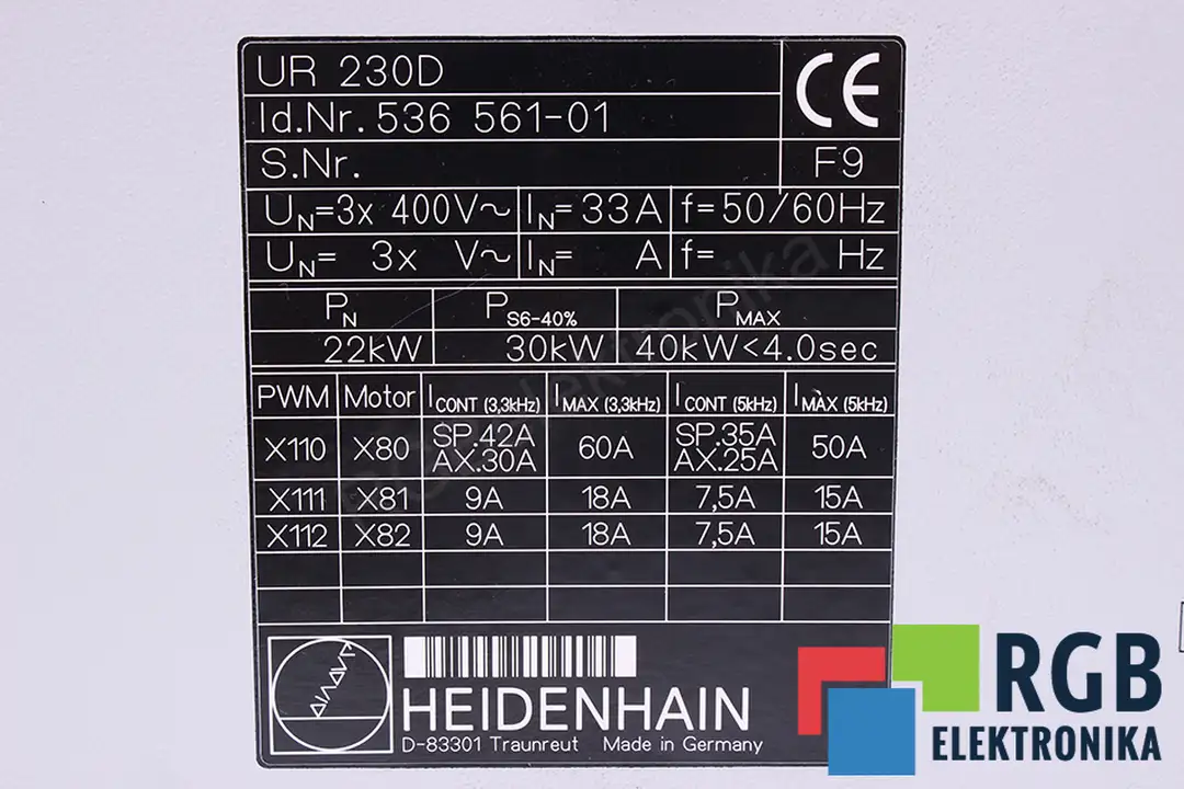 UR230D HEIDENHAIN