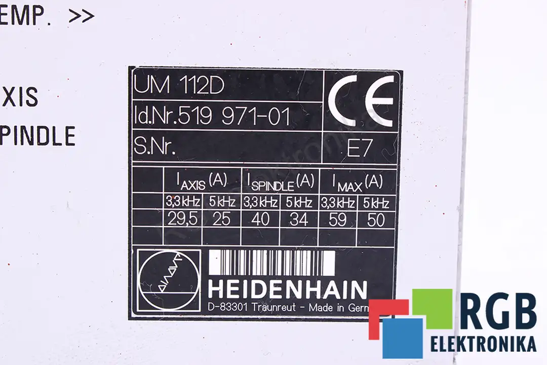 UM112D HEIDENHAIN