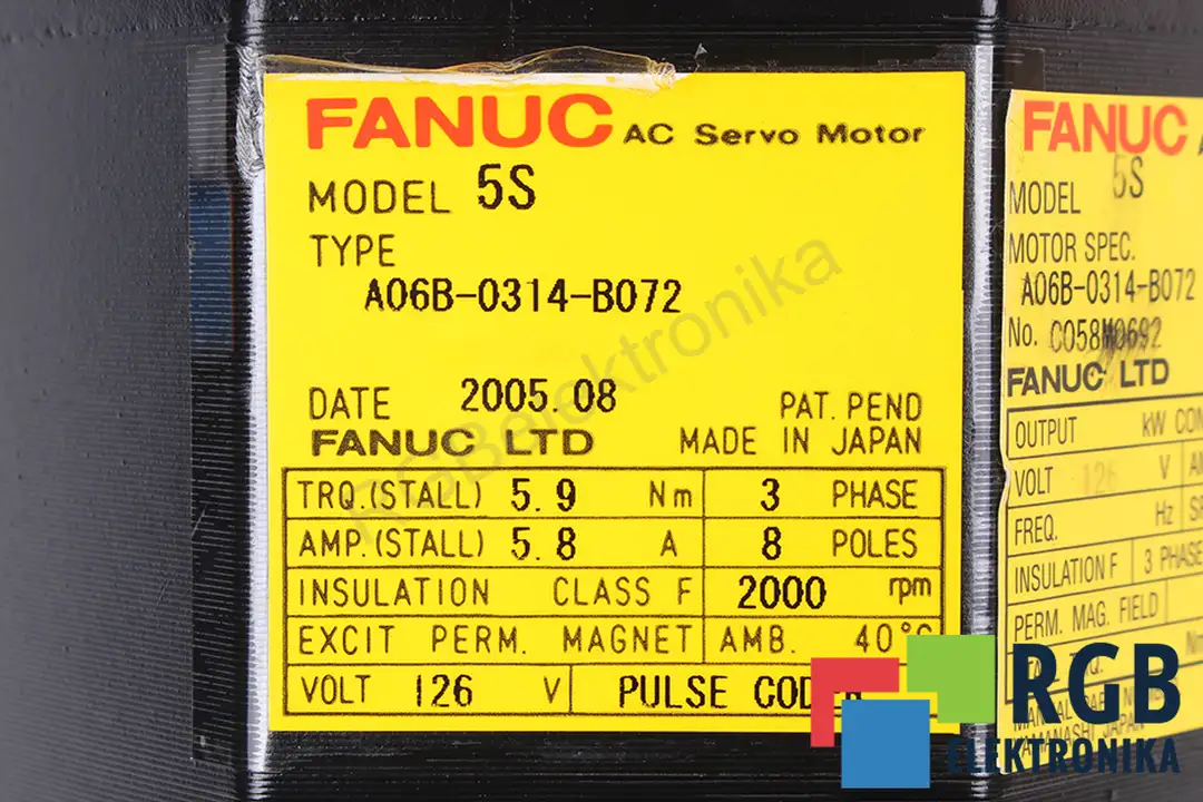 A06B-0314-B072 FANUC