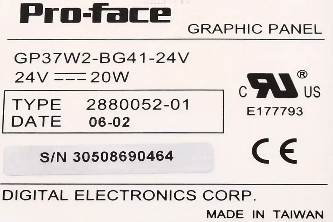 GP37W2-BG41-24V PRO-FACE