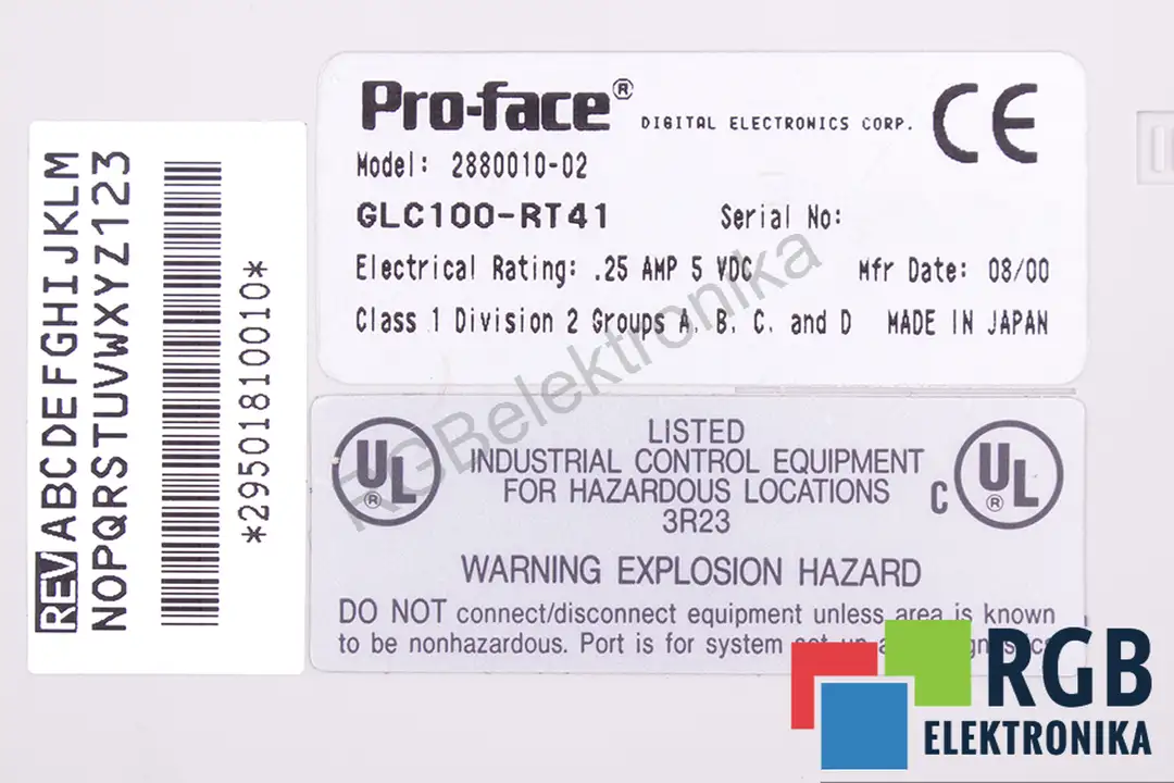ZESTAW GLC100-SC41-24V GLC100-RT41 GPW-CB02 PRO-FACE