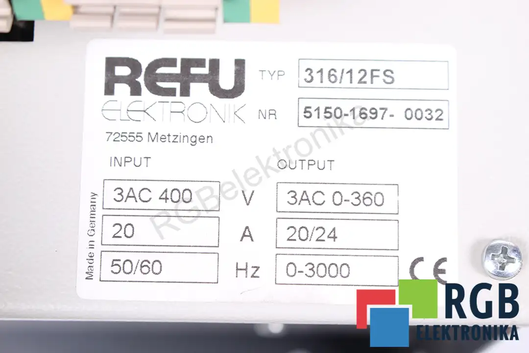 316/12FS REFU ELEKTRONIK