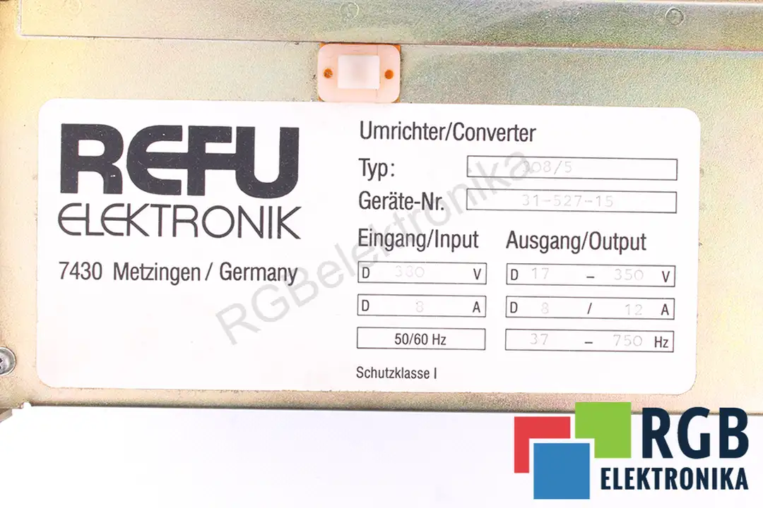 TYP: 308/5 REFU ELEKTRONIK