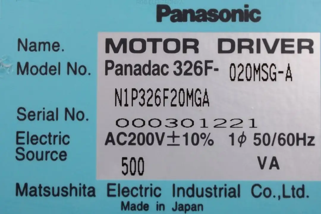 326F-020MSG-A PANASONIC