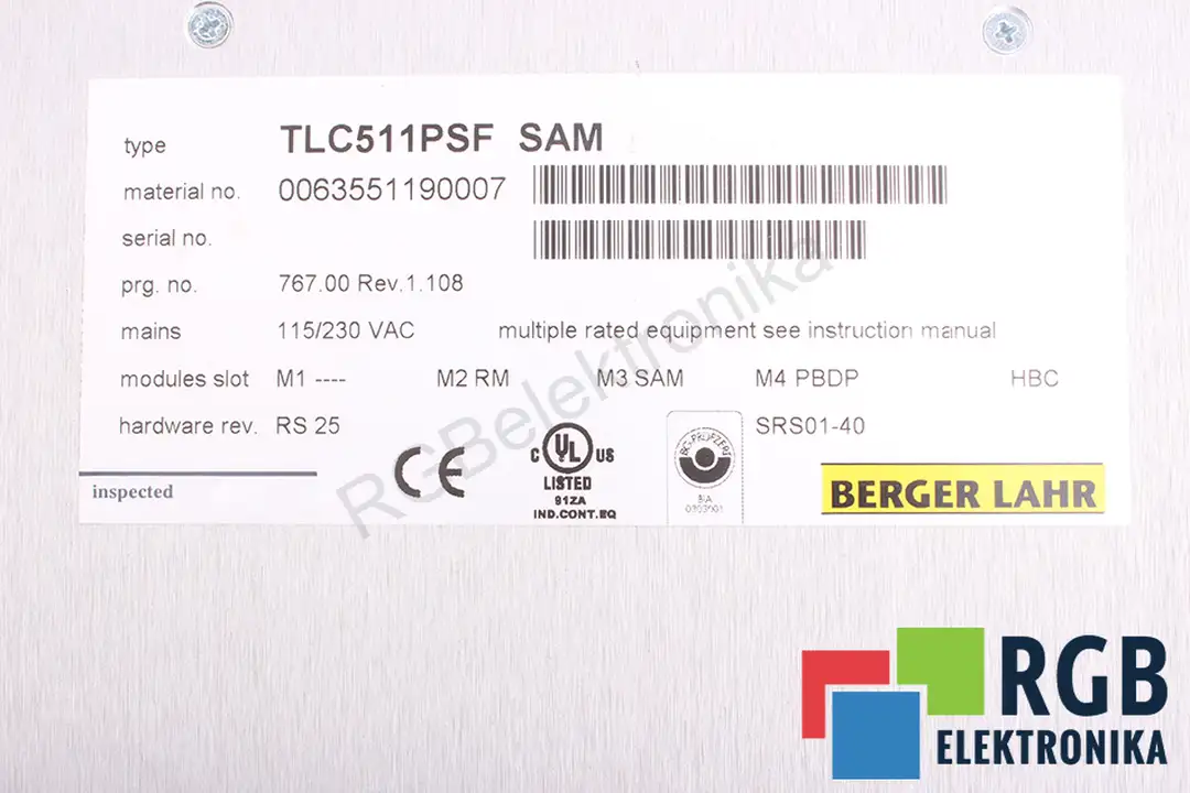 TLC511PSF BERGER LAHR