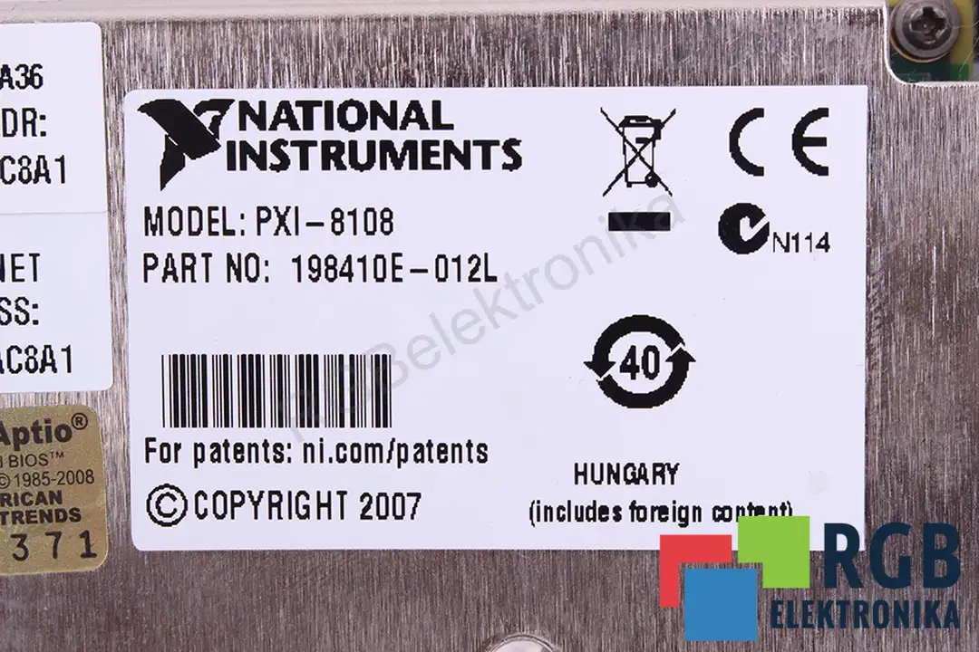 NIPXI-8108 NATIONAL INSTRUMENTS