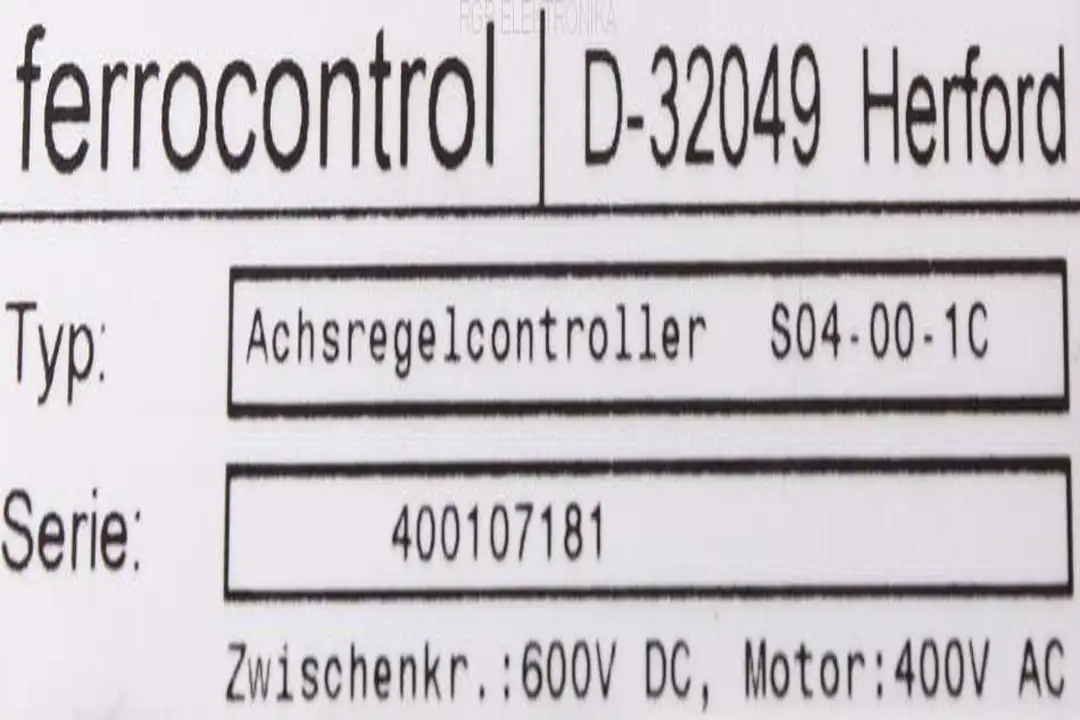 s04-00-1c FERROCONTROL oprava