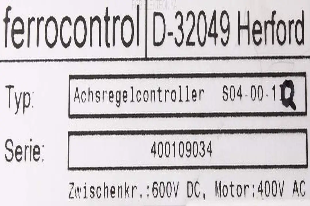 s04-00-1q FERROCONTROL oprava