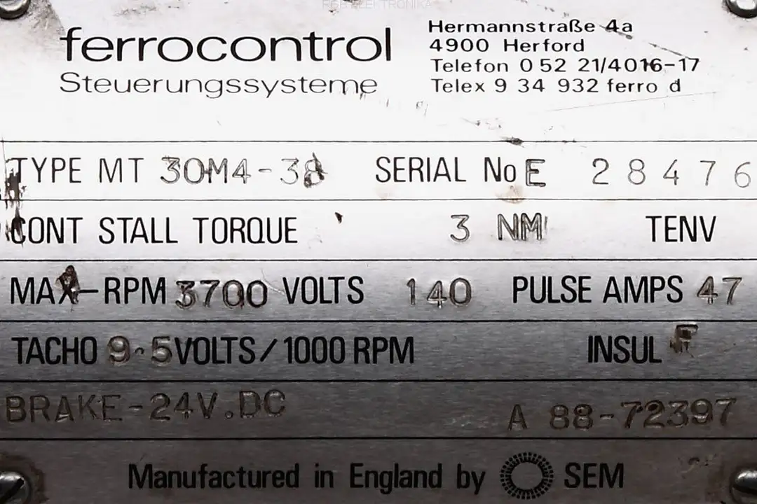 MT 30M4-38 FERROCONTROL