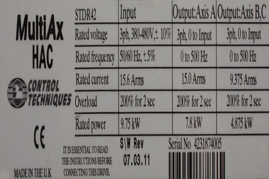 stdr42 CONTROL TECHNIQUES oprava