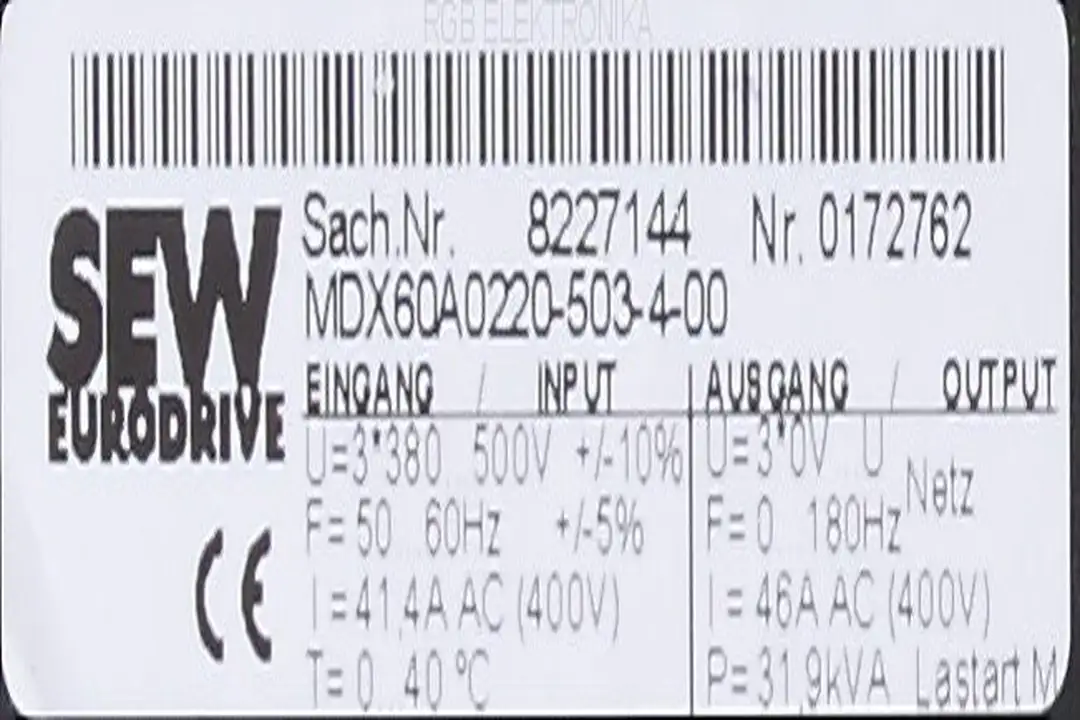 mdx60a0220-503-4-00 SEW EURODRIVE oprava