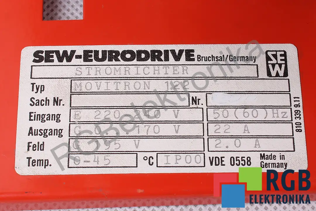 MOVITRON 122 SEW EURODRIVE