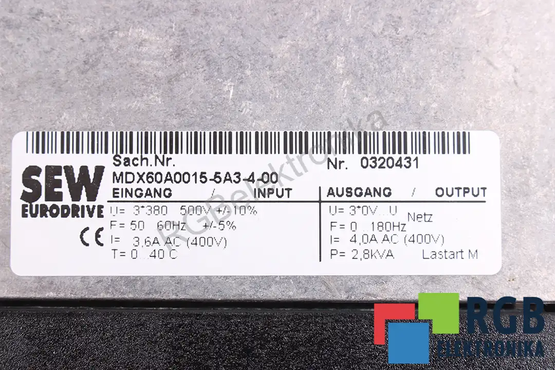 MDV60A0015-5A3-4-00 SEW EURODRIVE