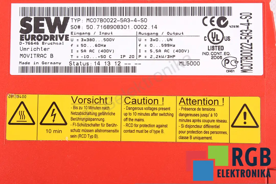 MC07B0022-5A3-4-S0 SEW EURODRIVE