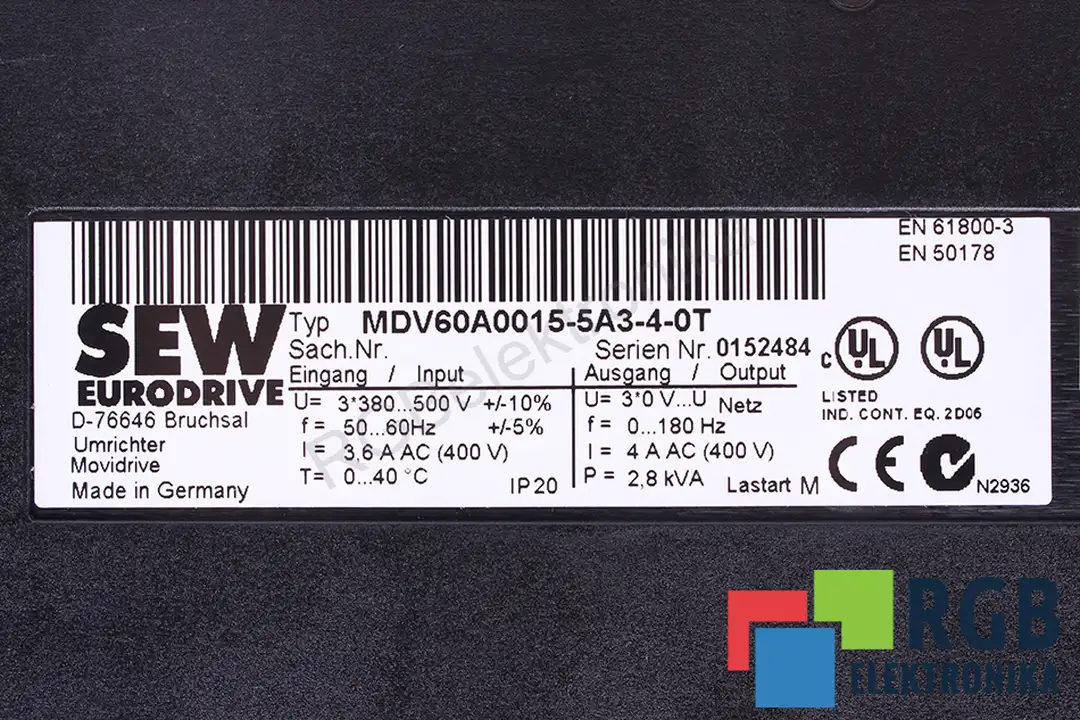 MDV60A0015-5A3-4-0T SEW EURODRIVE