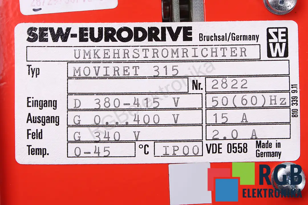 MOVIRET315 SEW EURODRIVE