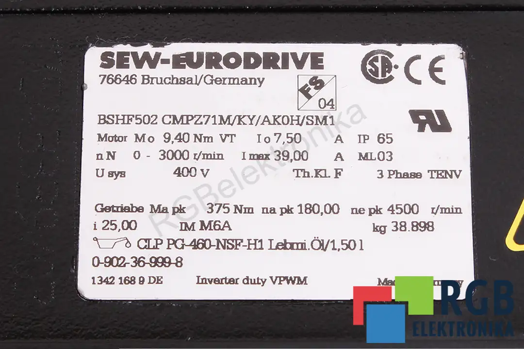 BSHF502 CMPZ71M/KY/AK0H/SM1 SEW EURODRIVE