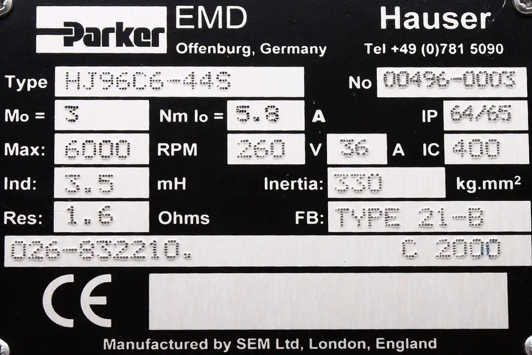 HJ96C6-44S PARKER