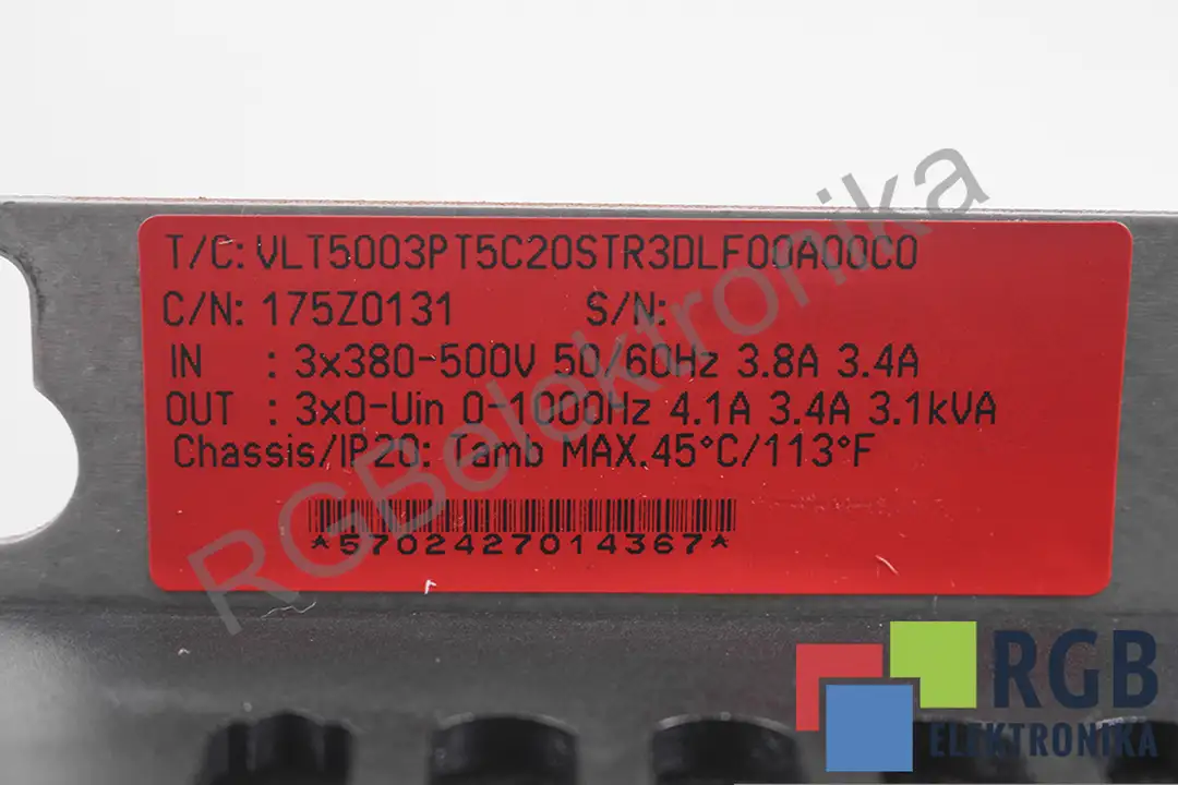 VLT5003PT5C20STR3DLF00A00C0 DANFOSS