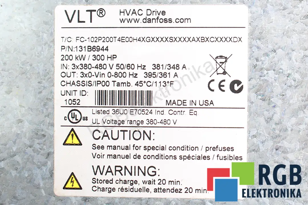 FC-102P200T4 DANFOSS
