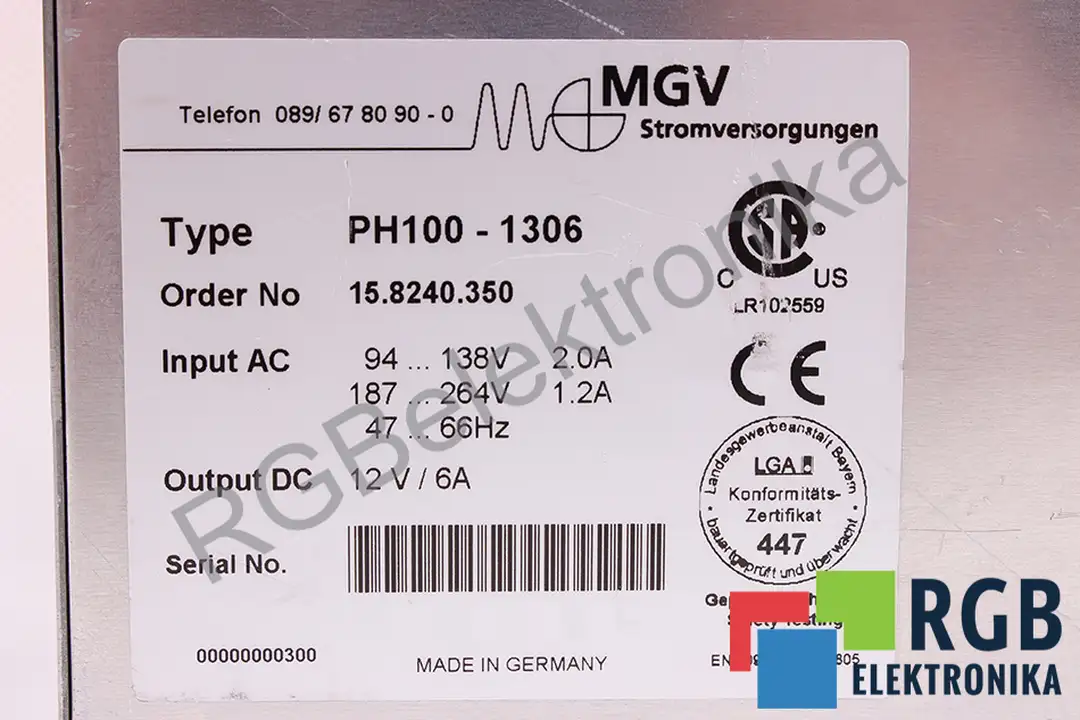 PH100-1306 MGV