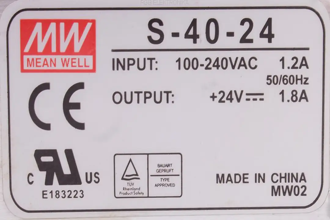 s-40-24 MEAN WELL oprava