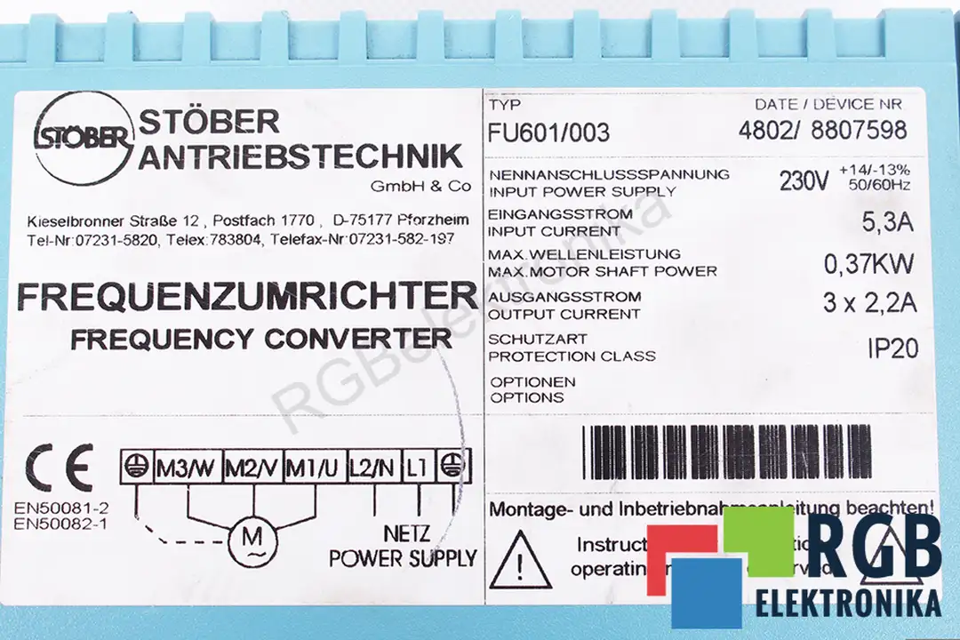 FU601003 STOBER