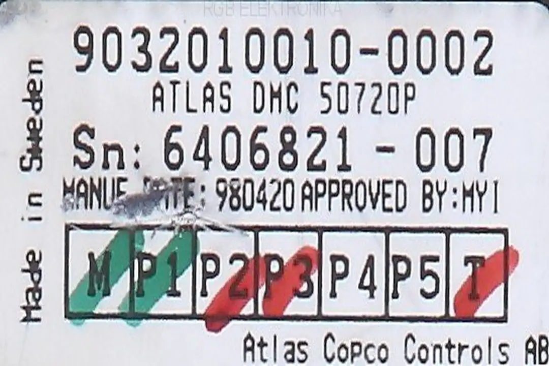 dmc-50720p ATLAS COPCO oprava