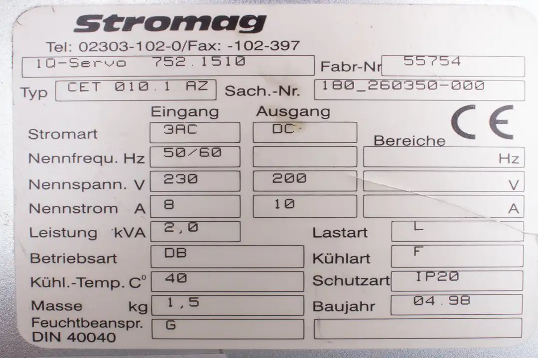 1Q-SERVO 752.1510 STROMAG