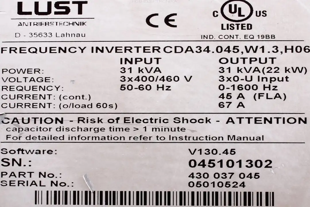 cda34.045-w1.3-h06 LUST oprava