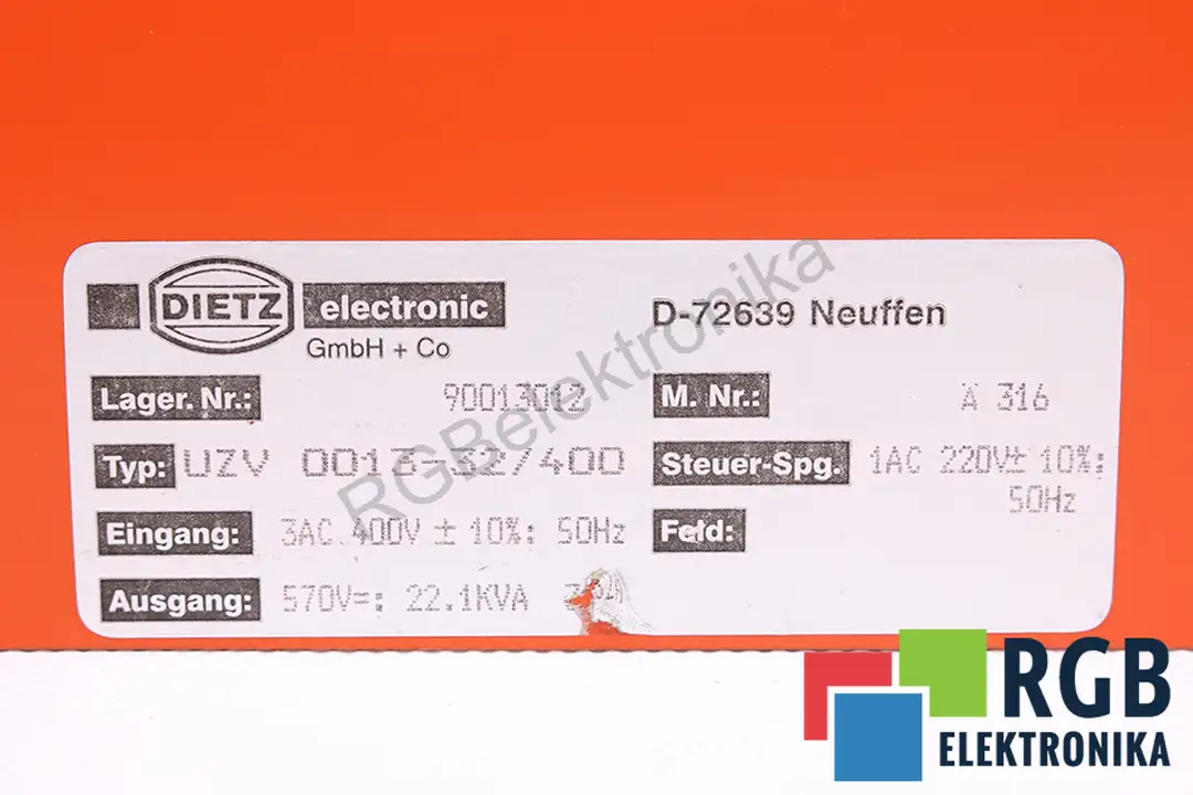 UZV0013-32/400 DIETZ ELECTRONIC