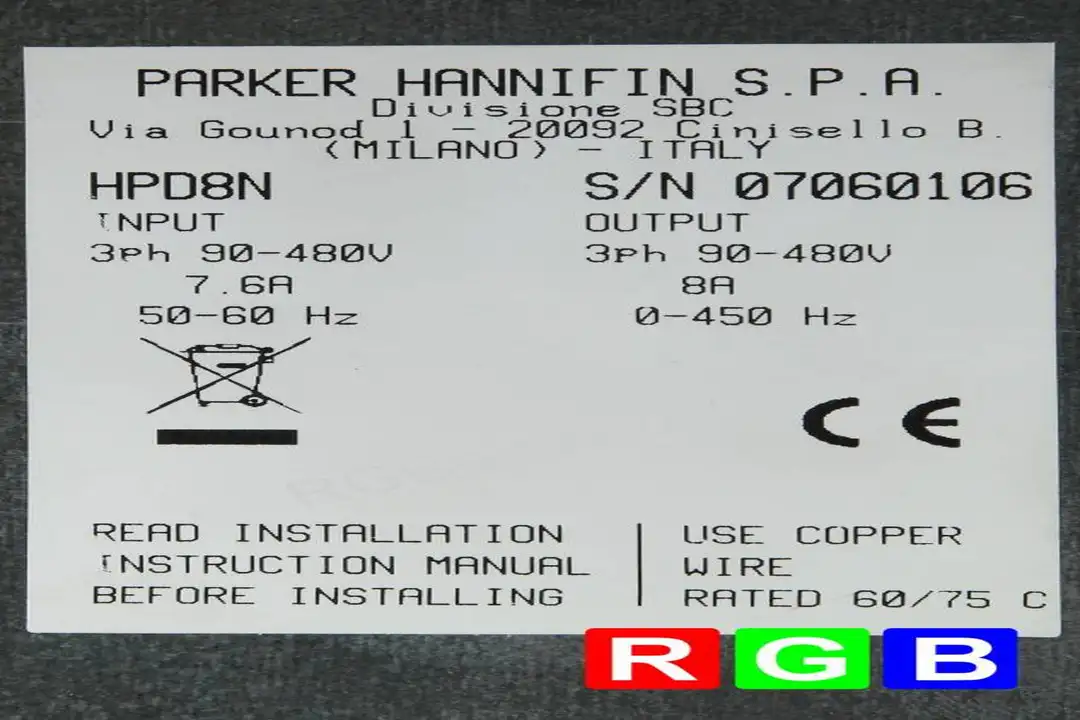 servis hpd8n PARKER HANNIFIN