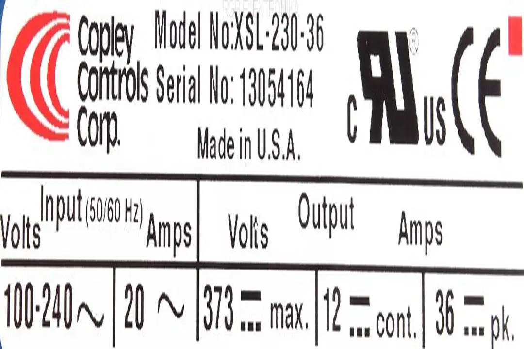 xsl-230-36 COPLEY CONTROLS CORP oprava