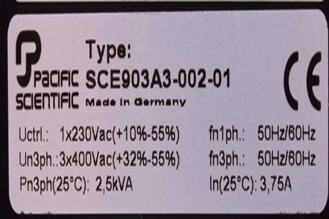 SCE903A3-002-01 PACIFIC SCIENTIFIC