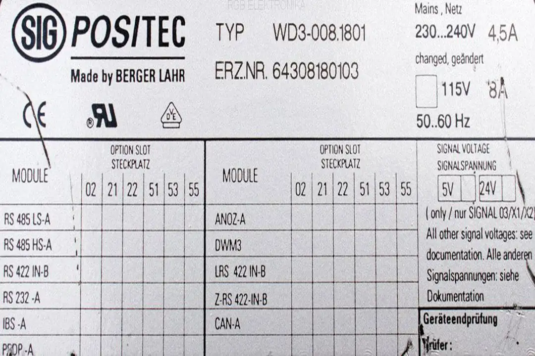 wd3-008.1801 POSITEC oprava