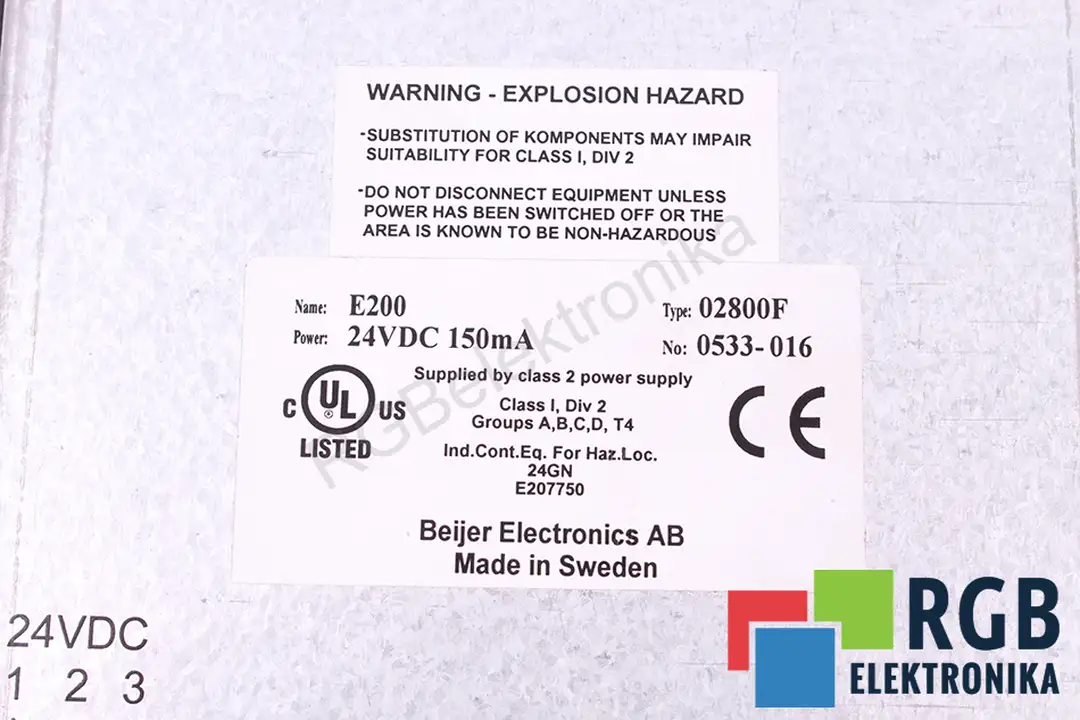 E200 02800F BEIJER ELECTRONICS AB