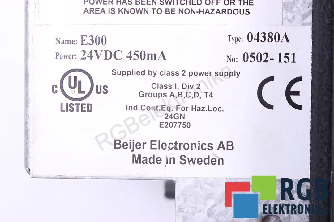 04380A E300 BEIJER ELECTRONICS AB