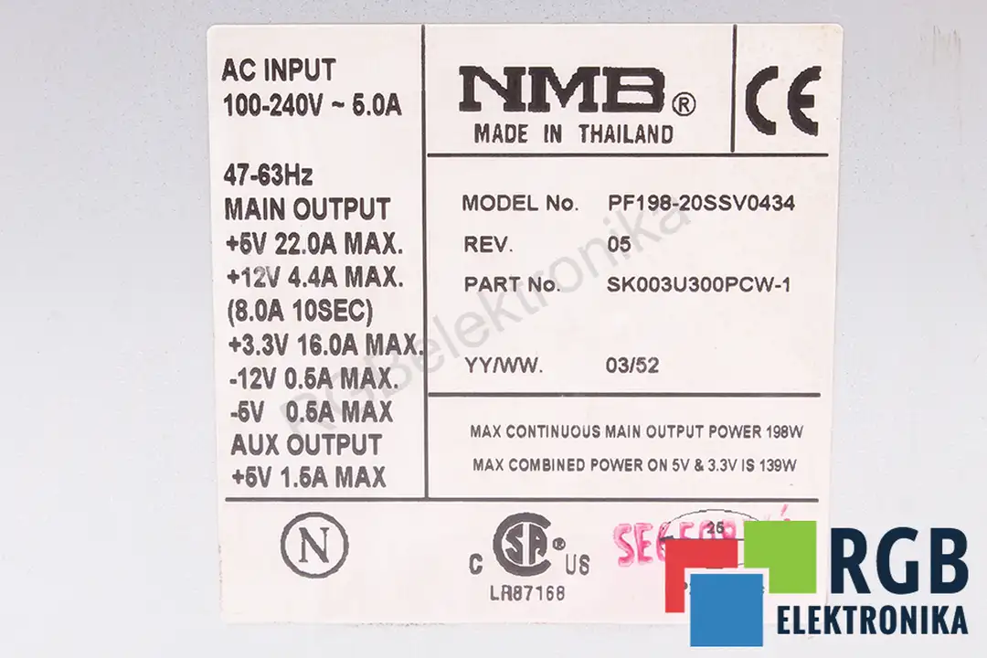 PF198-20SSV0434 NMB