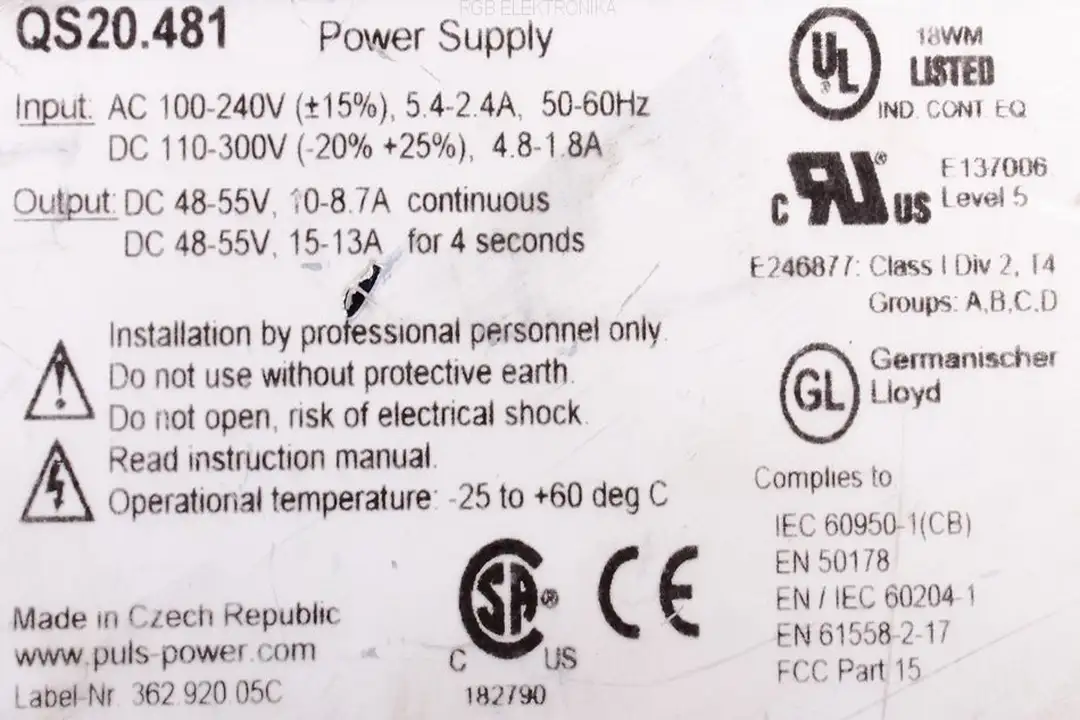 QS20.481 PULS POWER