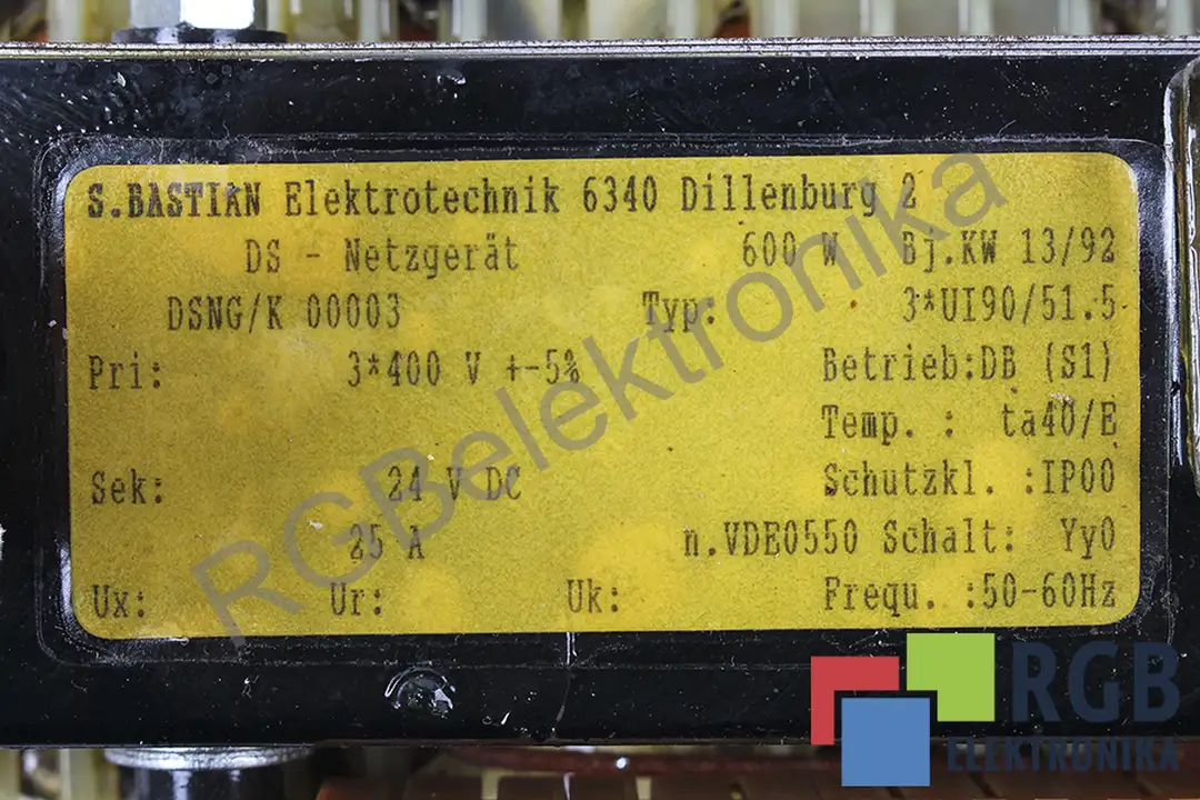 DSNG/K00003 S.BASTIAN ELEKTROTECHNIK