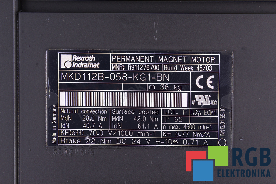 MKD112B-058-KG1-BN REXROTH