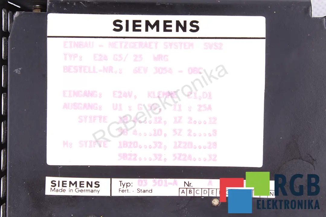 6ev3054-0bc SIEMENS oprava